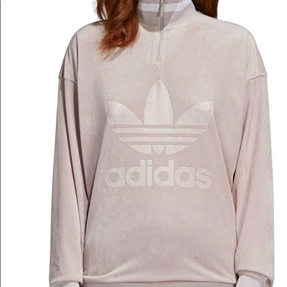 adidas Tops - 💕Adidas Originals Boyfriend velvet Zip sweatshirt